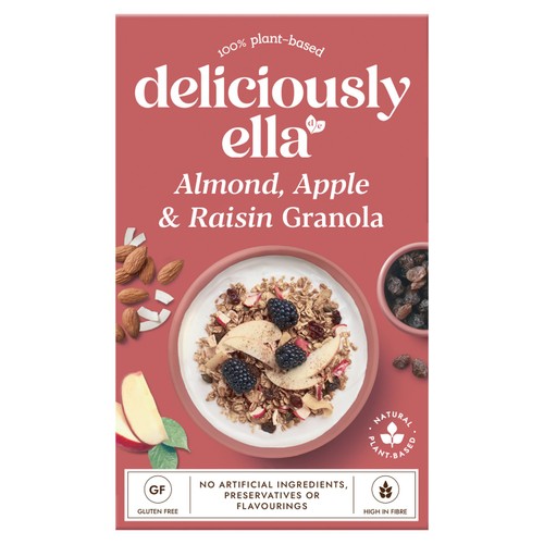 Ella Almond, AppleRaisin Granola with Coconut ChipsCinnamon 400g (Pack 3)