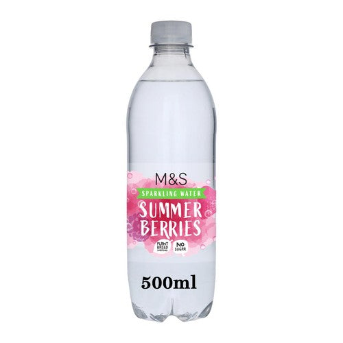 M&S Sparkling Summer Berries Water 500ml (Pack of 6)