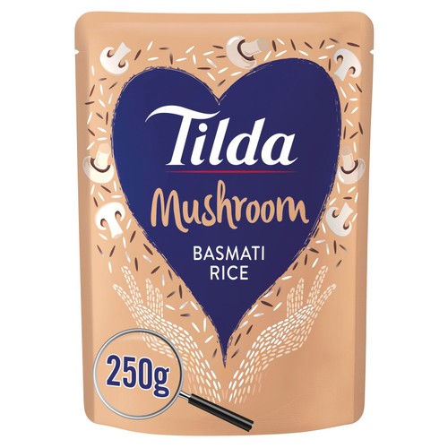 Tilda Microwave Mushroom Basmati Rice 250g (Pack of 2)