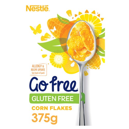 Go Free Gluten Free Cornflakes Breakfast Cereal 375g (Pack of 3)
