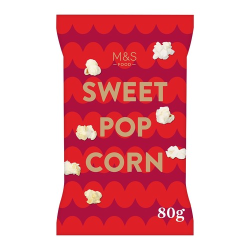 M&S Sweet Popcorn 80g (Pack of 6)