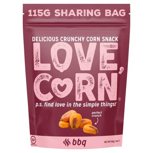 LOVE CORN BBQ Crunchy Corn 115g (Pack of 3)
