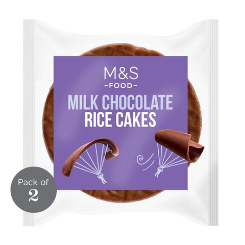 M&S Belgian Milk Chocolate Rice Cakes 34g (Pack of 3)