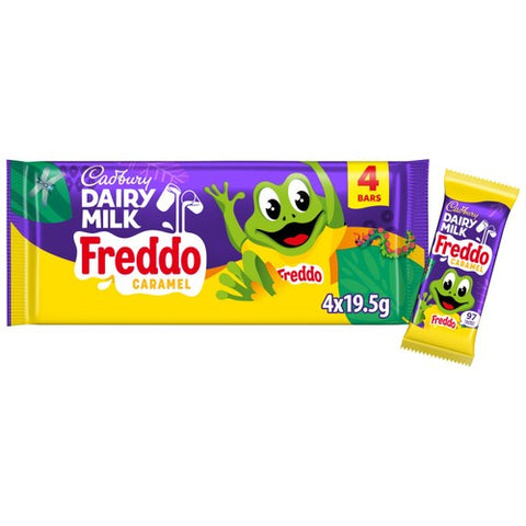 Cadbury Freddo Caramel Chocolate Bar Multipack 4 x 19.5g (Pack of 3)