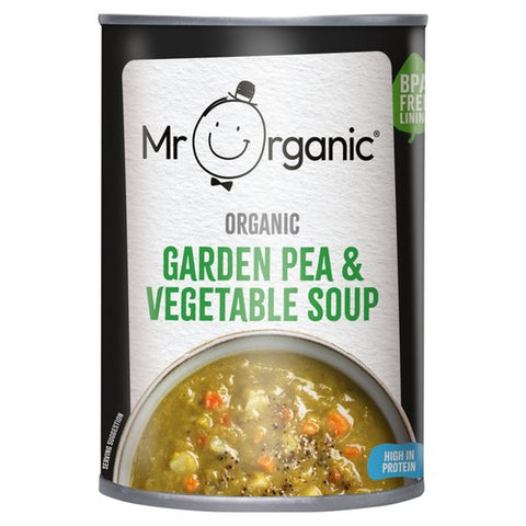 Mr Organic Garden Pea & Vegetable Soup 400g (Pack of 2)