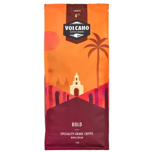 Volcano Coffee Works Bold Colombia Espresso Beans 1kg (Pack of 2)
