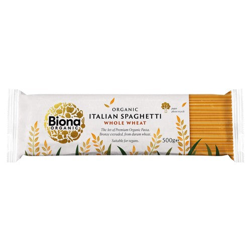 Biona Organic Whole Wheat Spaghetti Pasta 500g (Pack of 3)