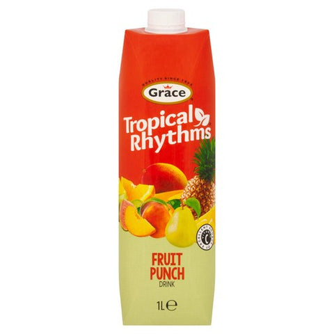 Grace Tropical Rhythms Fruit Punch 1L (Pack of 2)