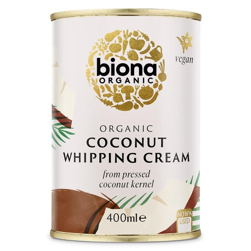 Biona Organic Coconut Whipping Cream 400ml (Pack of 3)