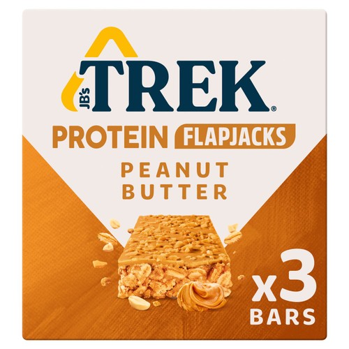 TREK Peanut Butter Protein Flapjacks 3 x 50g (Pack of 3)