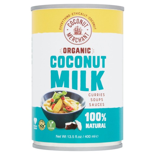 Coconut Merchant Organic Coconut Milk 400ml (Pack of 3)