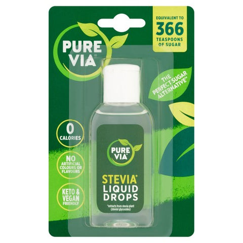 Pure Via Liquid Stevia Drops 55ml (Pack of 2)