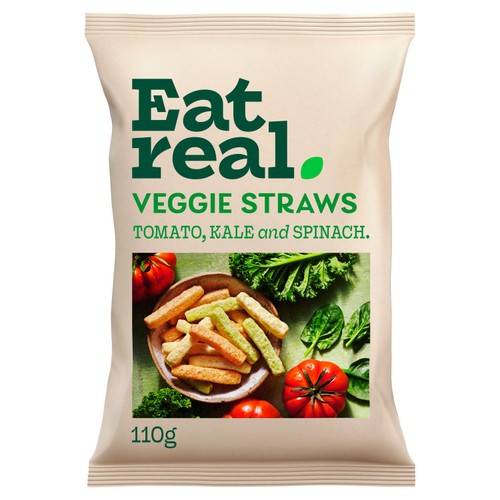 Eat Real Sea Salt Veggie Straws 110g (Pack of 3)