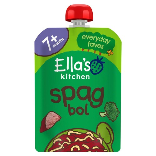 Ella's Kitchen Spag Bol Baby Food Pouch 7+ Months 130g (Pack of 3)