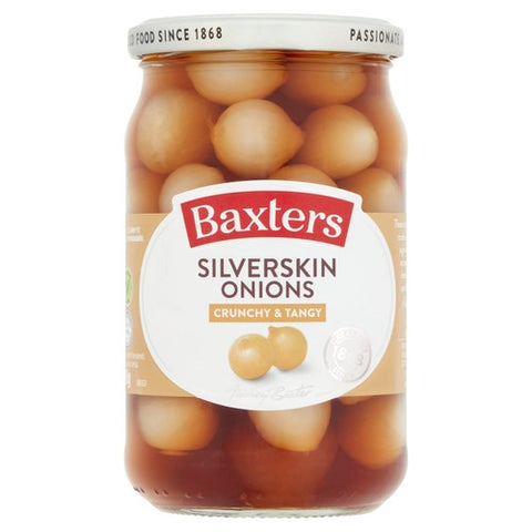 Baxters Tangy Silverskin Onions 440g (Pack of 2)