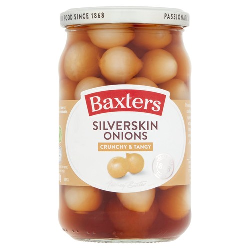 Baxters Tangy Silverskin Onions 440g (Pack of 2)