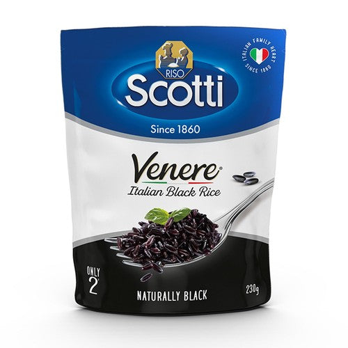 Riso Scotti Microwave Venere Wholegrain Black Rice 230g (Pack of 2)