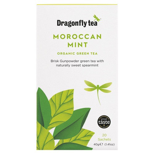 Dragonfly Organic Moroccan Mint Green Tea Bags 20's (Pack of 3)