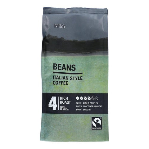 M&S Fairtrade Italian Coffee Beans 227g (Pack of 2)