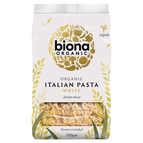 Biona Organic White Farfalle Pasta 500g (Pack of 3)