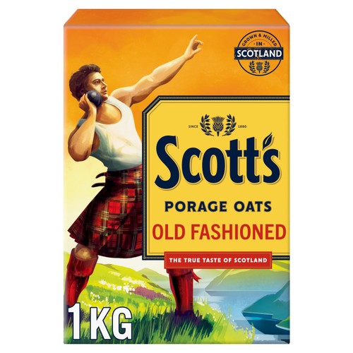 Scott's Porage Old Fashioned Porridge Cereal Oats 1kg (Pack of 3)
