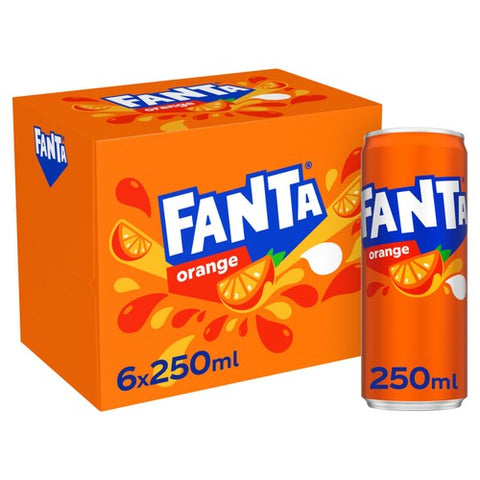 Fanta Orange 6 x 250ml (Pack of 2)