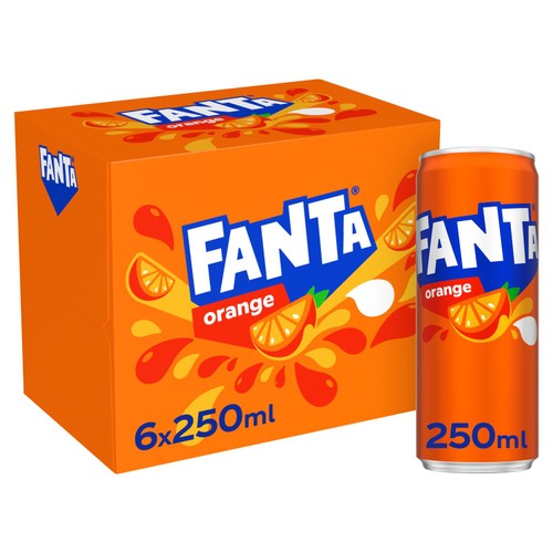 Fanta Orange 6 x 250ml (Pack of 2)
