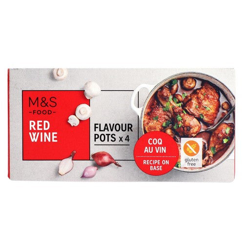 M&S Red Wine Flavour Pots 4 x 24g (Pack of 2)