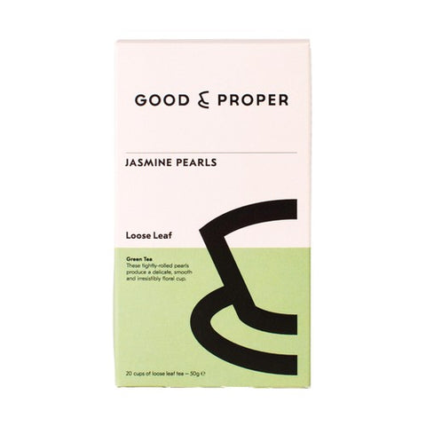 Good & Proper Tea - Loose Leaf Jasmine Pearls Green Tea 50g (Pack of 2)
