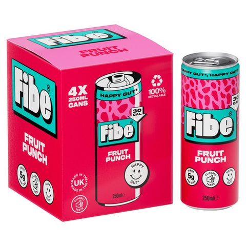 Fibe Fruit Punch 4 x 250ml (Pack of 2)