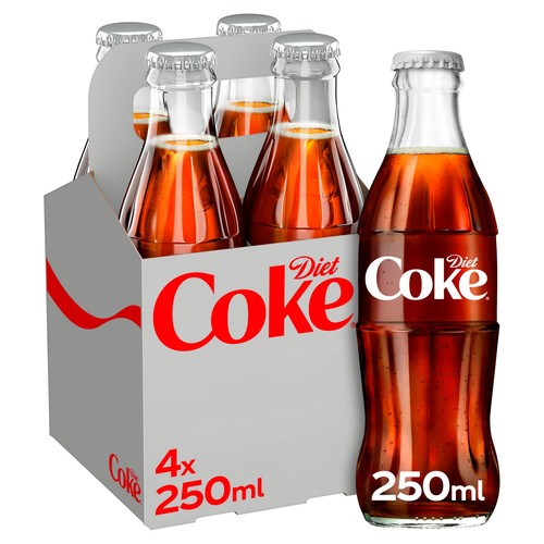 Diet Coke 4 x 250ml (Pack of 2)