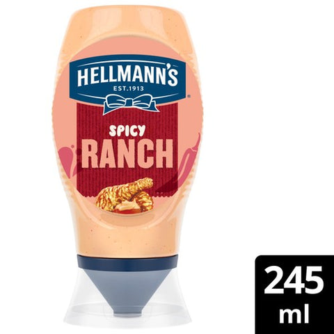 Hellmann's Spicy Ranch Mayo Squeezy 250ml (Pack of 2)