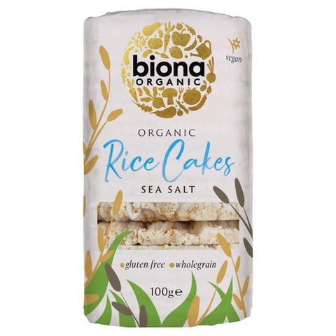 Biona Organic Rice Cakes with Sea Salt 100g (Pack of 6)