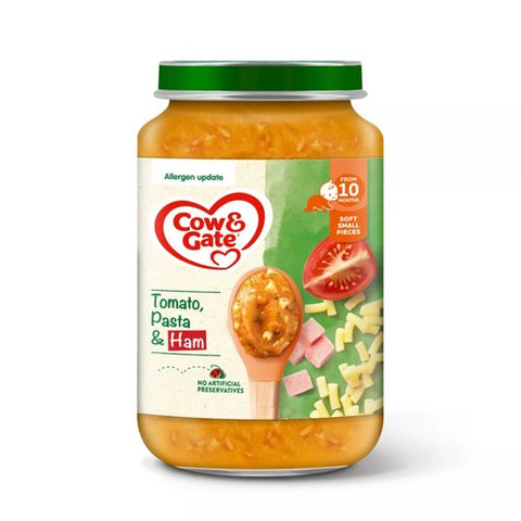 Cow & Gate Tomato Ham & Pasta Baby Food Meal Jar 10+ Months 200g (Pack of 3)