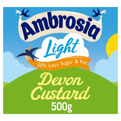 Ambrosia Light Reduced Sugar Custard 500g (Pack of 2)