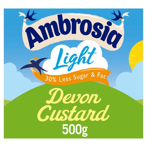 Ambrosia Light Reduced Sugar Custard 500g (Pack of 2)