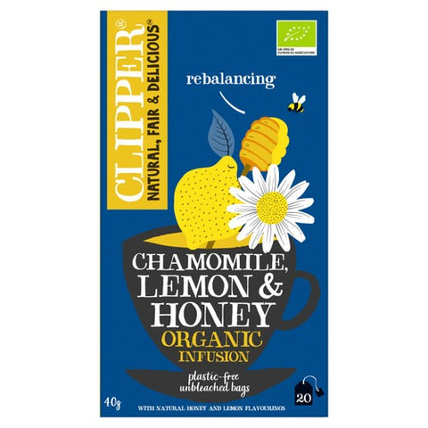 Clipper Chamomile, Lemon & Honey Organic Infusion Tea Bags 20's (Pack of 3)