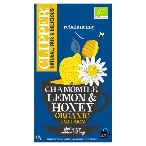Clipper Chamomile, Lemon & Honey Organic Infusion Tea Bags 20's (Pack of 3)