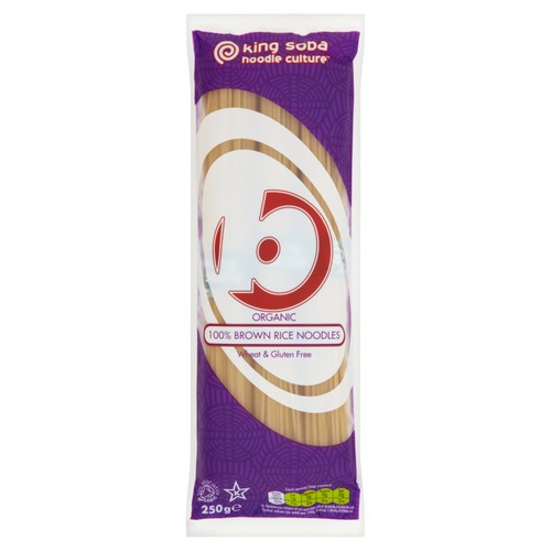 King Soba Organic 100% Brown Rice Noodles 250g (Pack of 3)