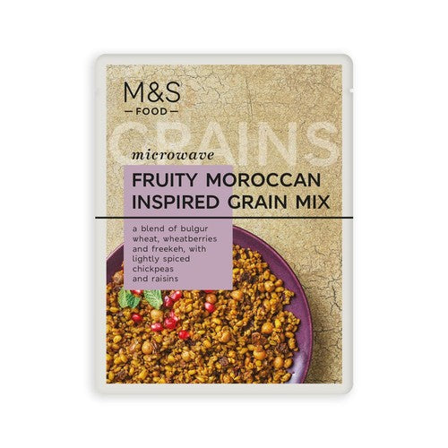 M&S Microwave Fruity Moroccan Inspired Grain Mix 250g (Pack of 2)
