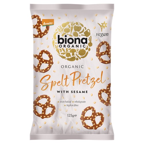 Biona Organic Spelt Pretzel With Sesame 125g (Pack of 3)