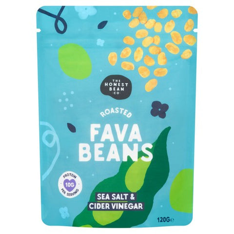 Honest Bean Roasted Fava Beans Sea Salt & Cider Vinegar 120g (Pack of 3)