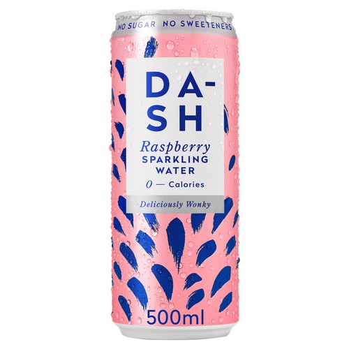 DASH Water Sparkling Raspberry 500ml (Pack of 6)