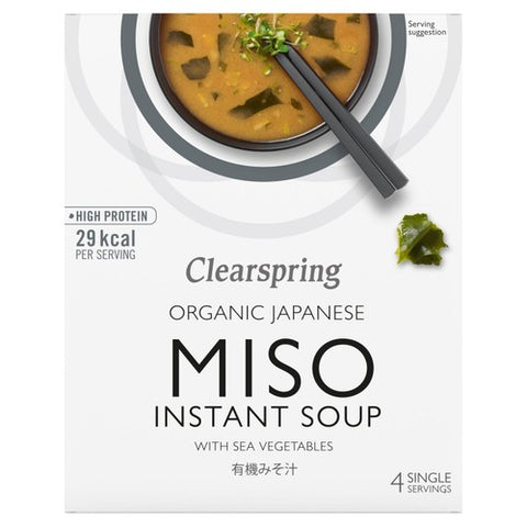 Clearspring Organic Miso Soup & Sea Vegetable 4 x 10g (Pack of 2)