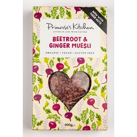 Primrose's Kitchen Organic Beetroot & Ginger Muesli 400g (Pack of 3)