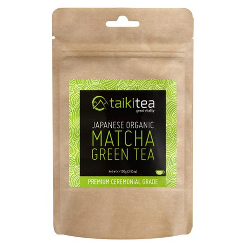 Taiki Tea Premium Organic Ceremonial Matcha Packet 100g (Pack of 2)