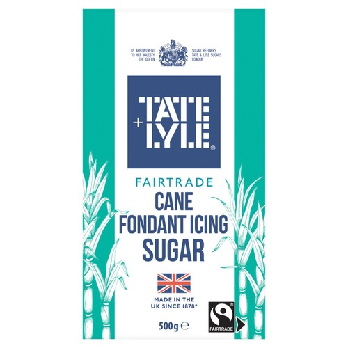 Tate & Lyle Fairtrade Fondant Icing Sugar 500g (Pack of 2)