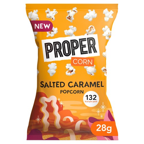 Propercorn Salted Caramel Singles 28g (Pack of 6)