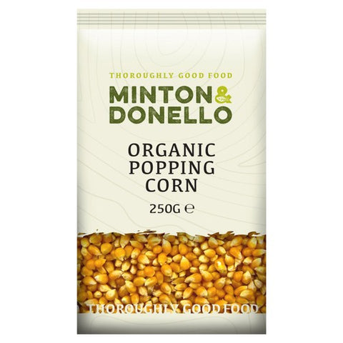 Minton & Donello Organic Popping Corn 250g (Pack of 3)