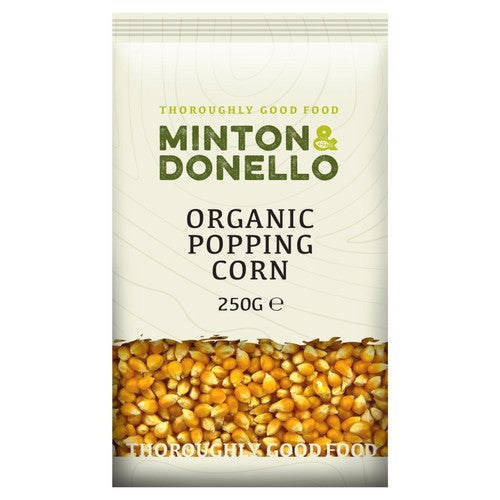 Minton & Donello Organic Popping Corn 250g (Pack of 3)